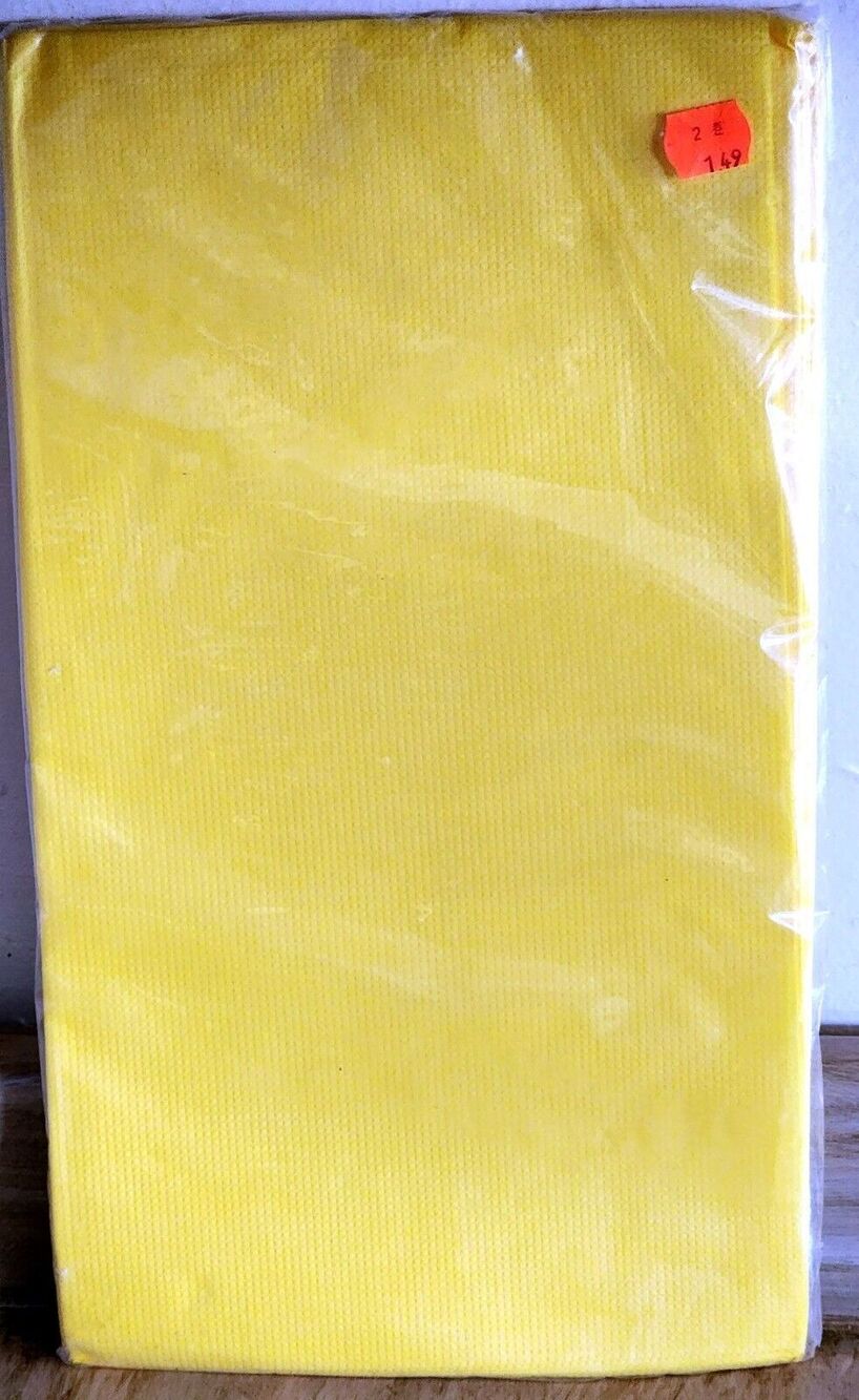 Vintage Crepe Paper Tablecloth Artfaire Yellow 54x104 Sealed NOS See Pic & Desc